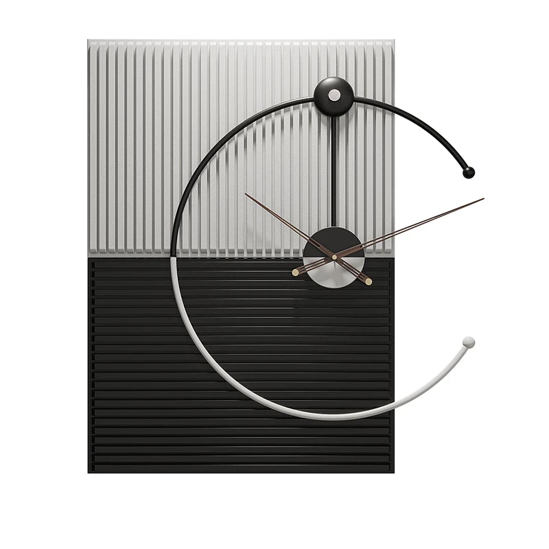 Moderne Metall-Wanduhr 55 cm
