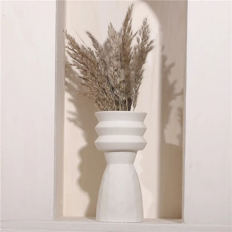 Nordische Keramikvase Weiß