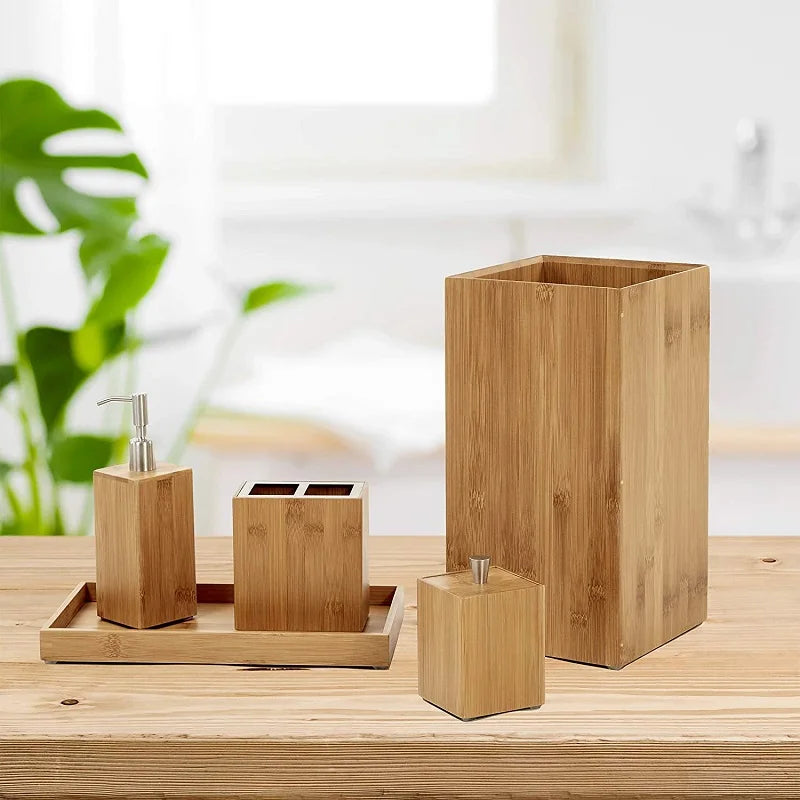 Bambus-Badezimmer-Set (6-teilig)