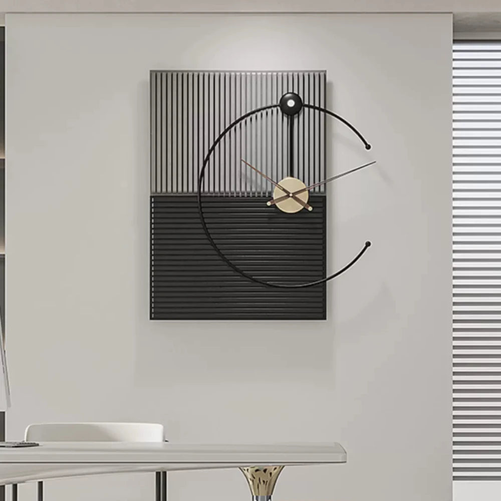 Moderne Metall-Wanduhr 55 cm